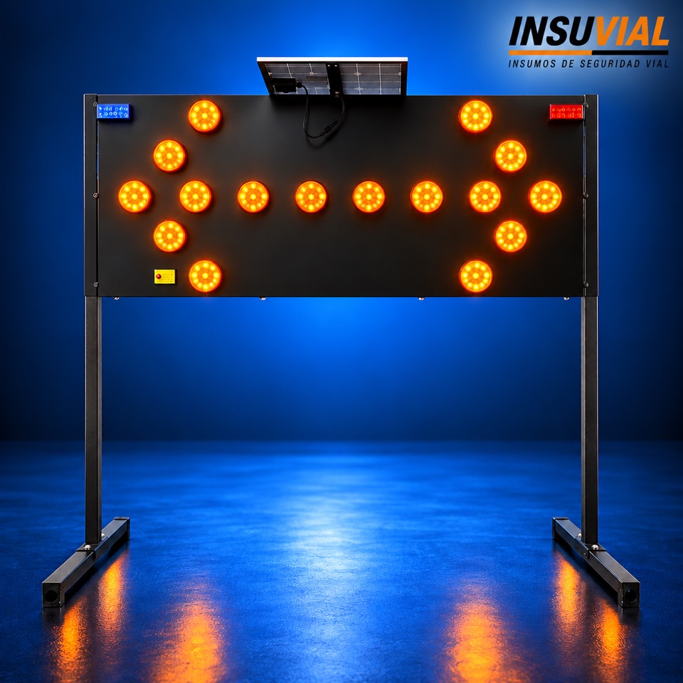 Flecha Solar Bidireccional LED 1400×600